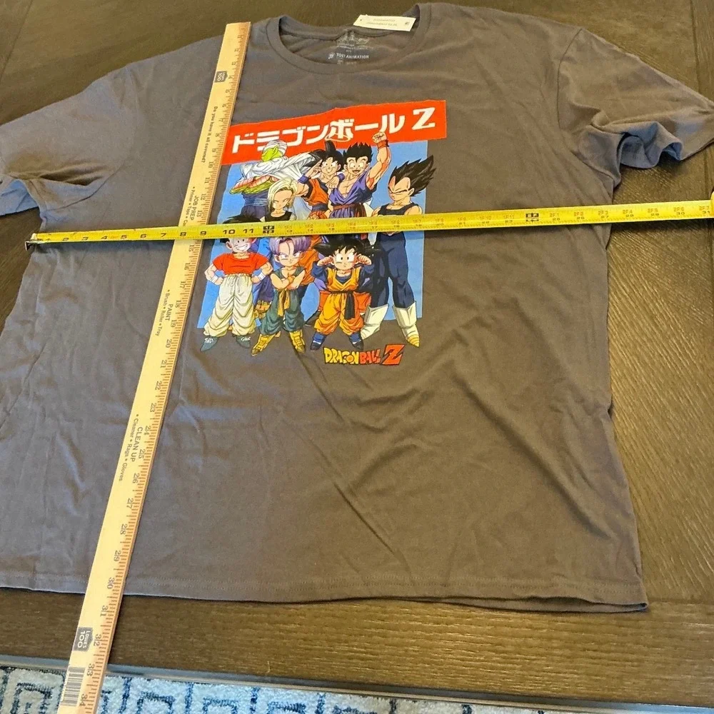 Dragon Ball Z Graphic Tee Shirt Mens 2XL Charcoal Grey Anime Manga Z-Fighters